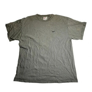 Vintage Nike Swoosh Shirt Size Large‎ Green Gray Made in USA
